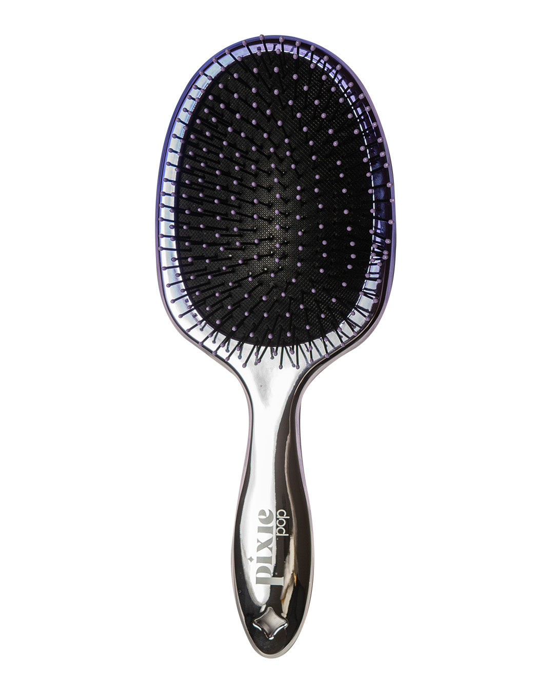 Pixie Pop Premium Detangling Brush - Metallic Silver & Purple