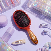 Pixie Pop Premium Detangling Brush - Metallic Red & Orange