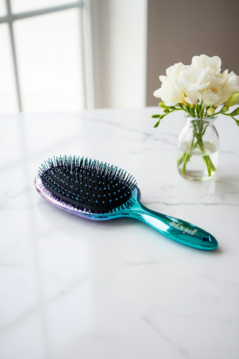 Pixie Pop Premium Detangling Brush - Metallic Teal & Purple