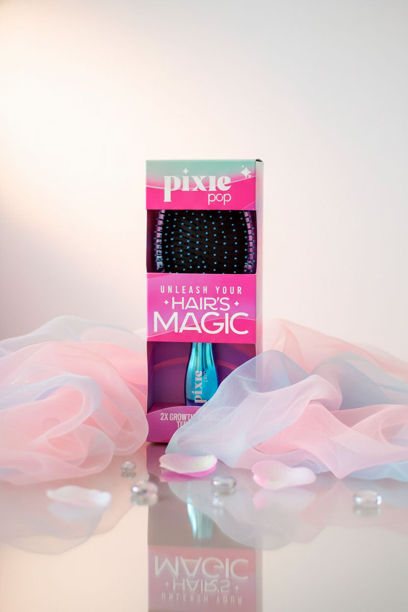 Pixie Pop Premium Detangling Brush - Metallic Teal & Purple