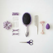 Pixie Pop Premium Detangling Brush - Metallic Silver & Purple