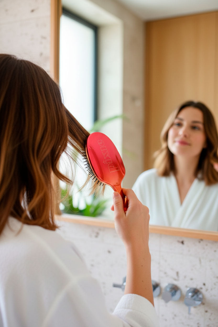 Pixie Pop Premium Detangling Brush - Metallic Yellow & Orange