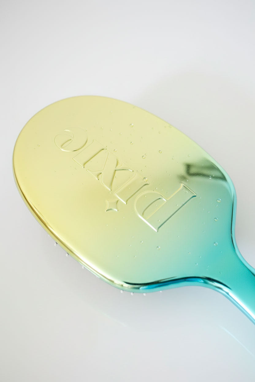 Pixie Pop Premium Detangling Brush - Metallic Yellow & Teal