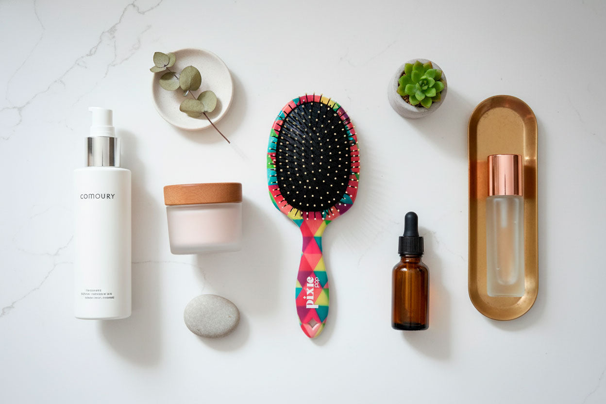 Pixie Pop Premium Detangling Brush - Multicolor Pattern