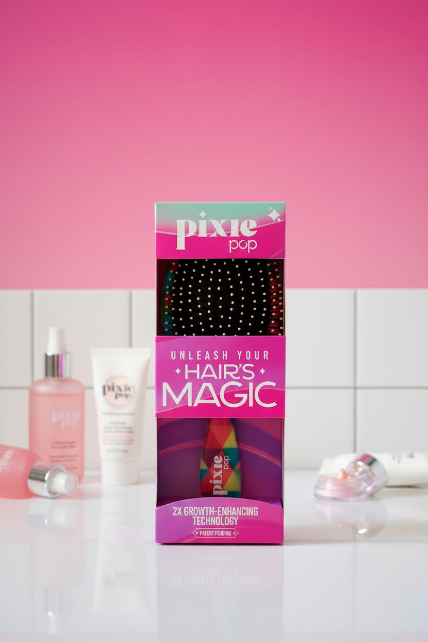 Pixie Pop Premium Detangling Brush - Multicolor Pattern