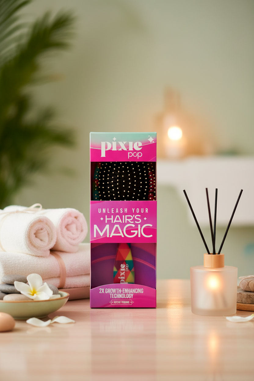 Pixie Pop Premium Detangling Brush - Multicolor Pattern