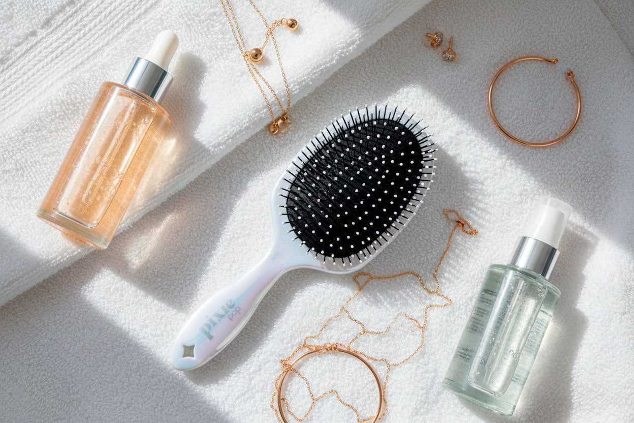 Pixie Pop Premium Detangling Brush - Pearl