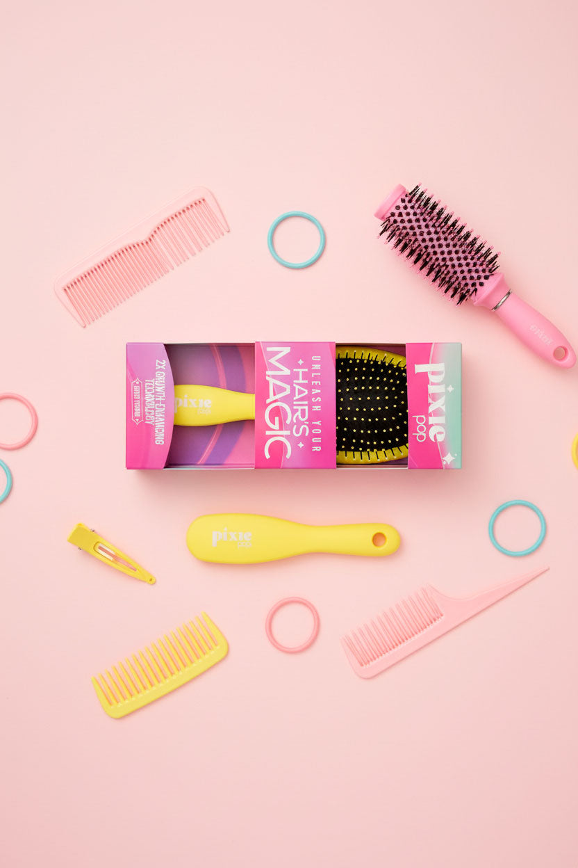 Pixie Pop Premium Detangling Brush - Yellow